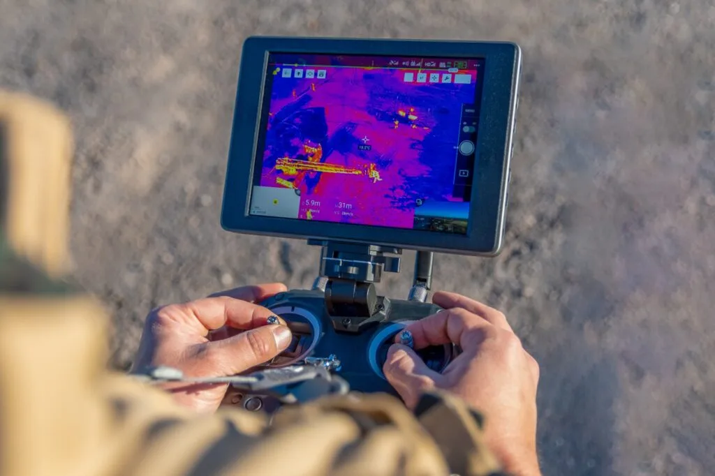 Thermal imaging drone survey